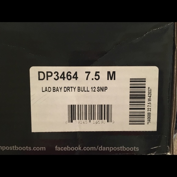 Dan Post 3464 Snip Toe leather ladies cowboy boots - Picture 5 of 12